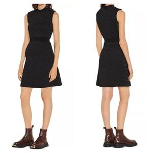 Sandro paris  many quilted lurex knit dress